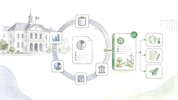 Cycle budgétaire d'une collectivité menant à une annexe environnementale exploitable